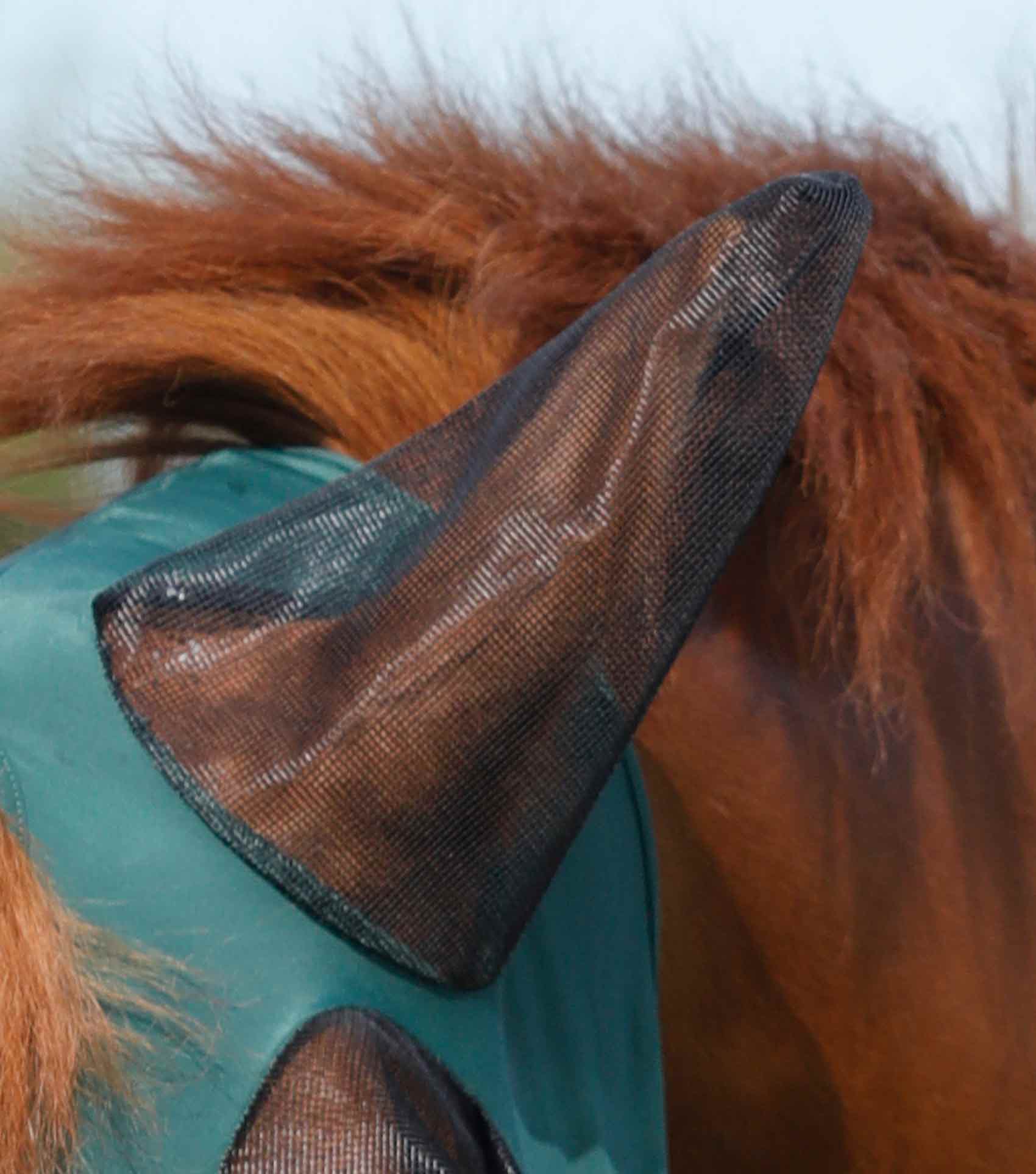 Premier Equine Comfort Tech Lycra Fly Mask Xtra Green