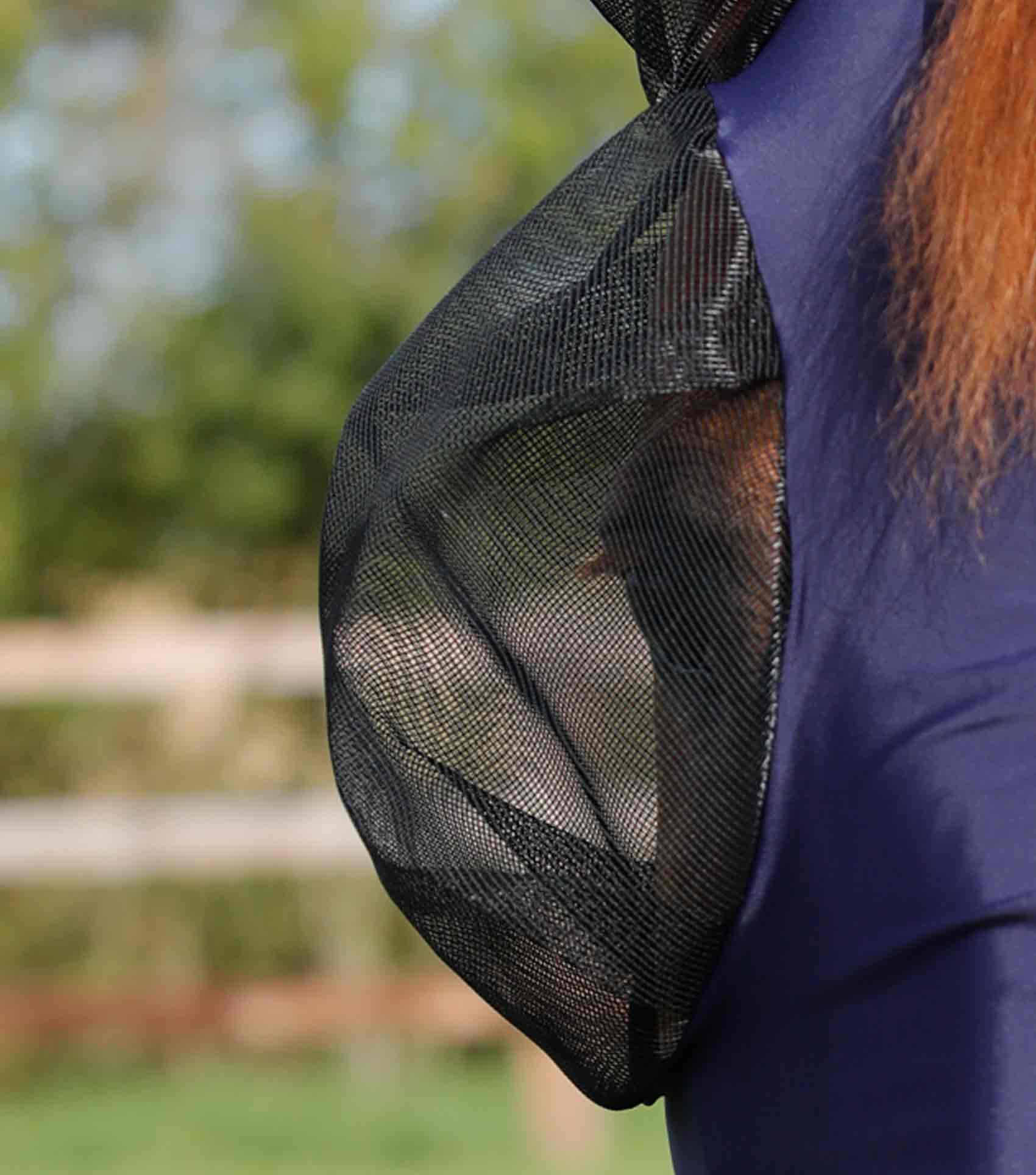 Premier Equine Comfort Tech Lycra Fly Mask Xtra Navy
