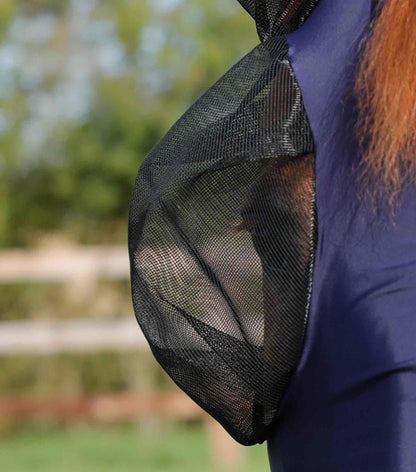 Premier Equine Comfort Tech Lycra Fly Mask Xtra Navy