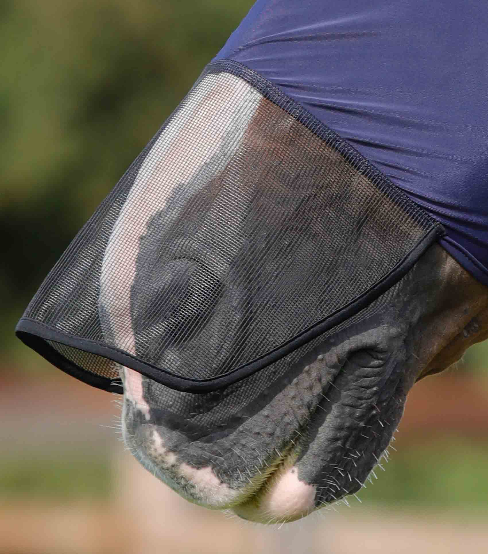 Premier Equine Comfort Tech Lycra Fly Mask Xtra Navy
