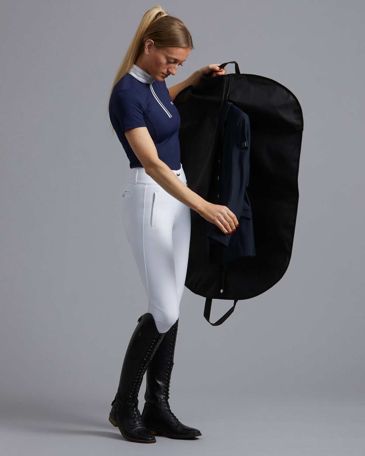 PREMIER EQUINE SHOW JACKET GARMENT STORAGE BAG BLACK at Equiflair - Equestrian Clothing