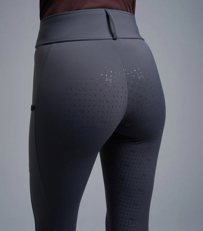 Premier Equine Concerto Girls Riding Tights - Dove Stone Grey Equestrian Apparel