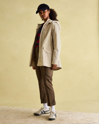 Joules Portwell Waterproof Raincoat With Hood Neutral
