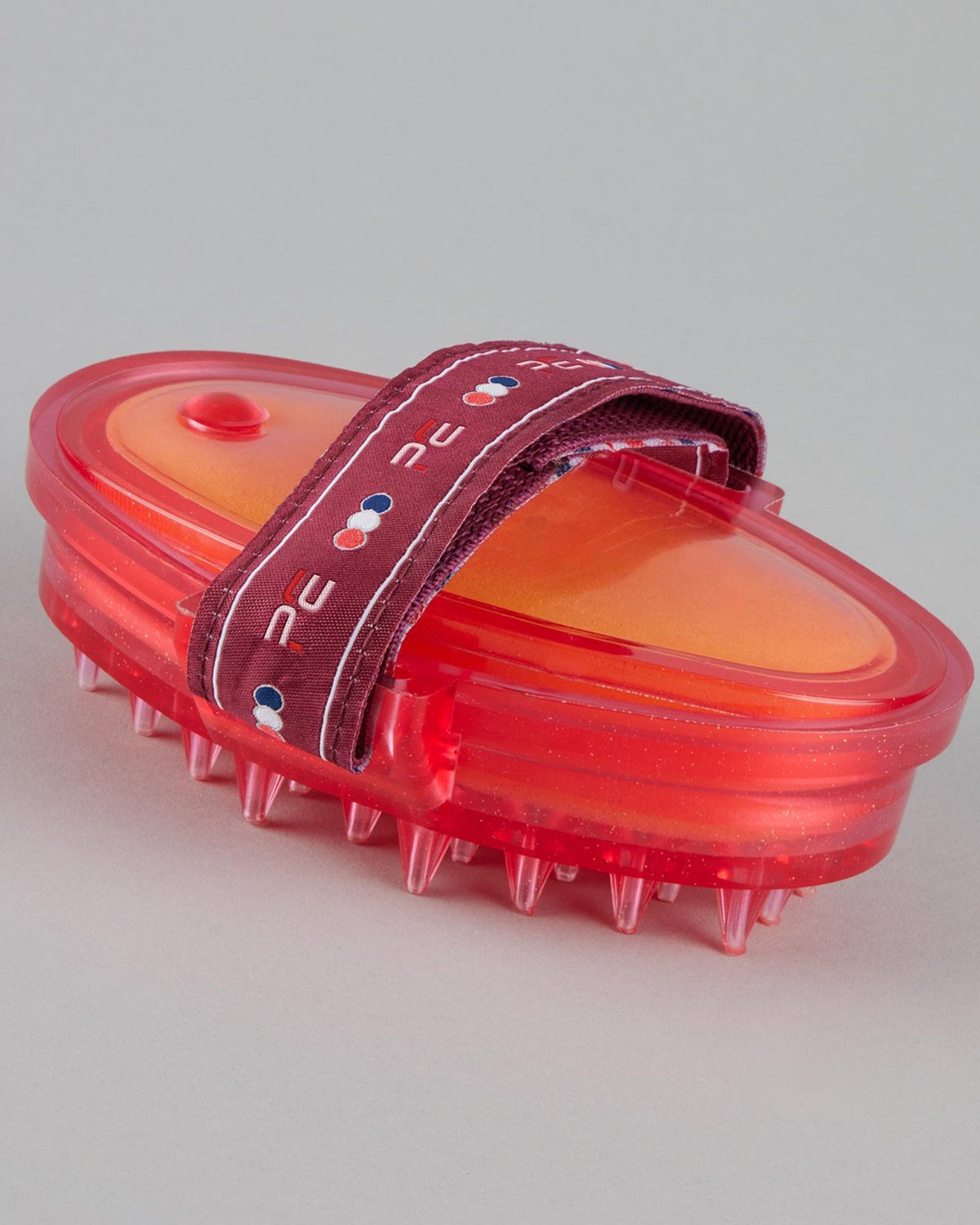 Premier Equine Curry Comb Wine & Fuchsia: Integrated Sponge for Horse Grooming, Equiflair