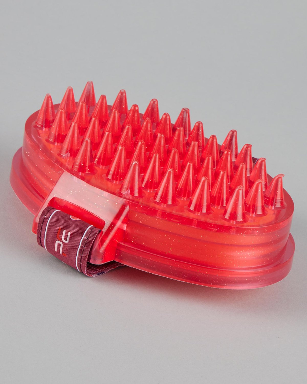 Premier Equine Curry Comb - Wine & Fuchsia Grooming Brush for Horses