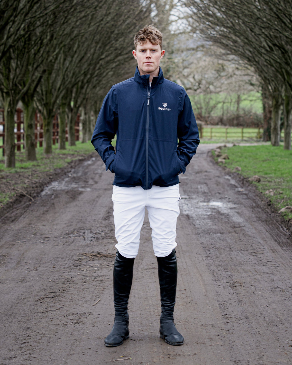 Equidry Men's Waterproof Breeches White - Equestrian Riding Gear