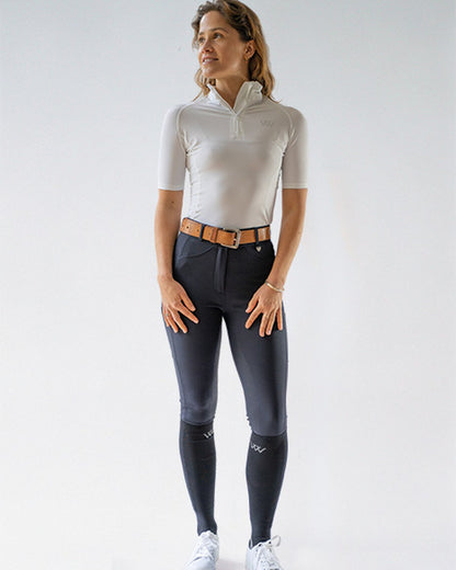 Woof Wear Hybrid Riding Tights - Full Seat Navy: Women's Equestrian Apparel from Equiflair, riding gear for comfort and performance