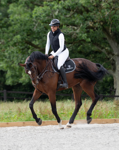 EQUIDRY Torrent Padded Gilet Black - Woman horse riding vest
