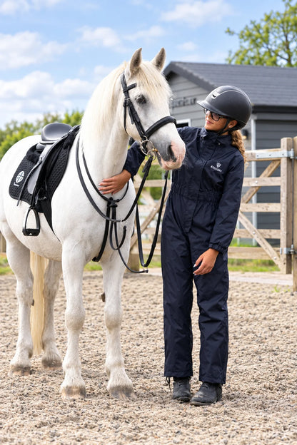 EQUIDRY Children's All-In-One Jumpsuit Navy