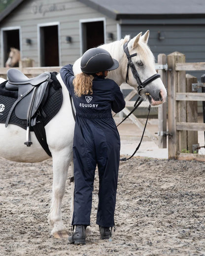 EQUIDRY Children's All-In-One Jumpsuit Navy