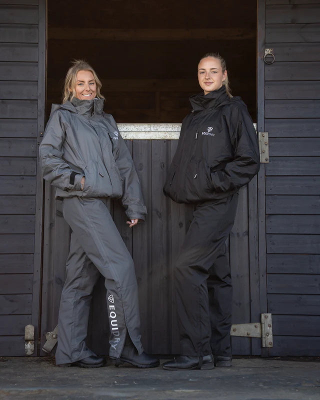 EQUIDRY Waterproof Trousers Fleece Lined Women's Grey