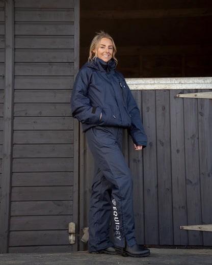 EQUIDRY Waterproof Trousers Fleece Lined Women's Navy