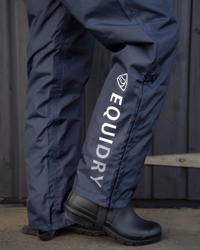 EQUIDRY Waterproof Trousers Fleece Lined Women's Navy