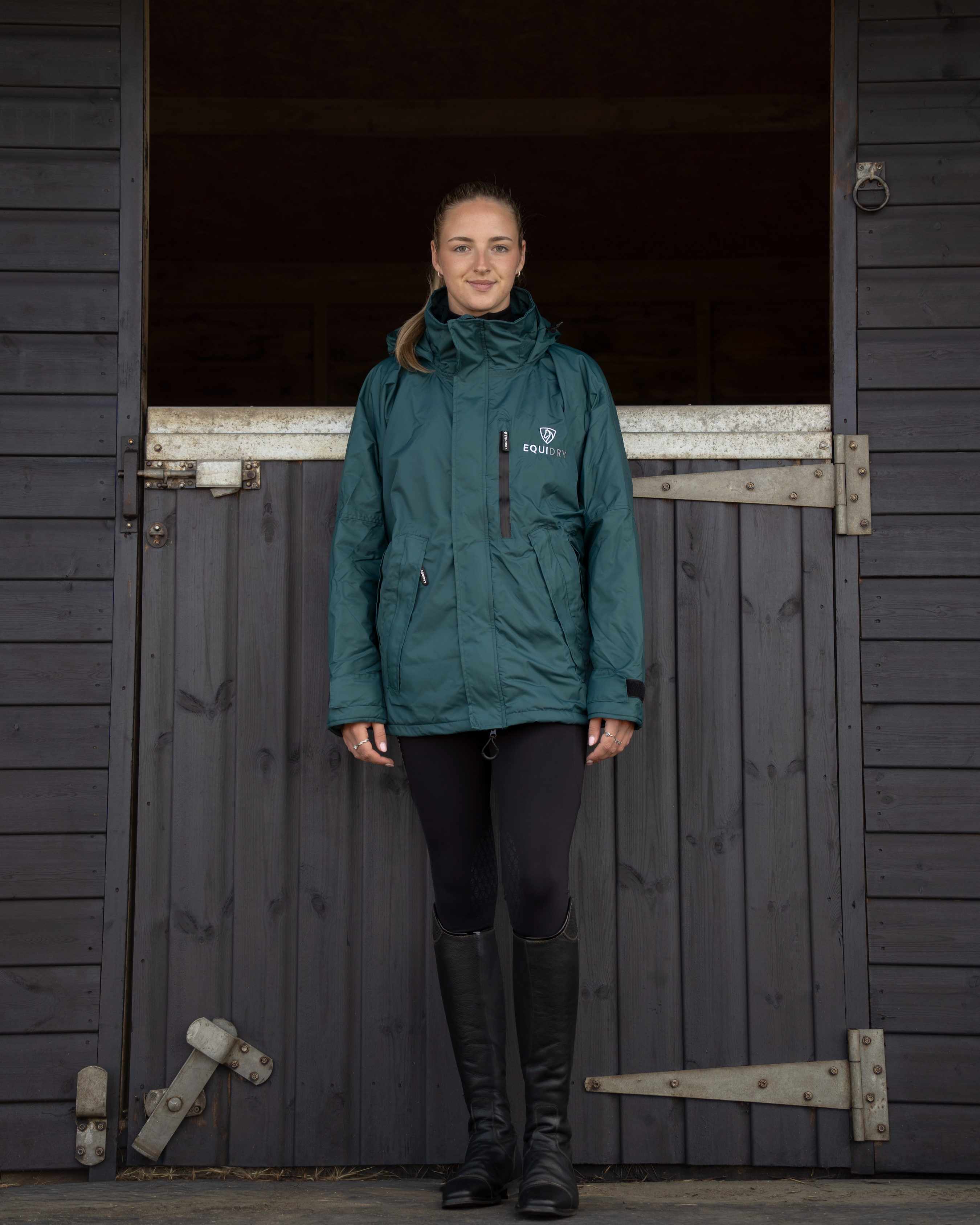 EQUIDRY Shortie Women's Thin Fleece Teal/Teal