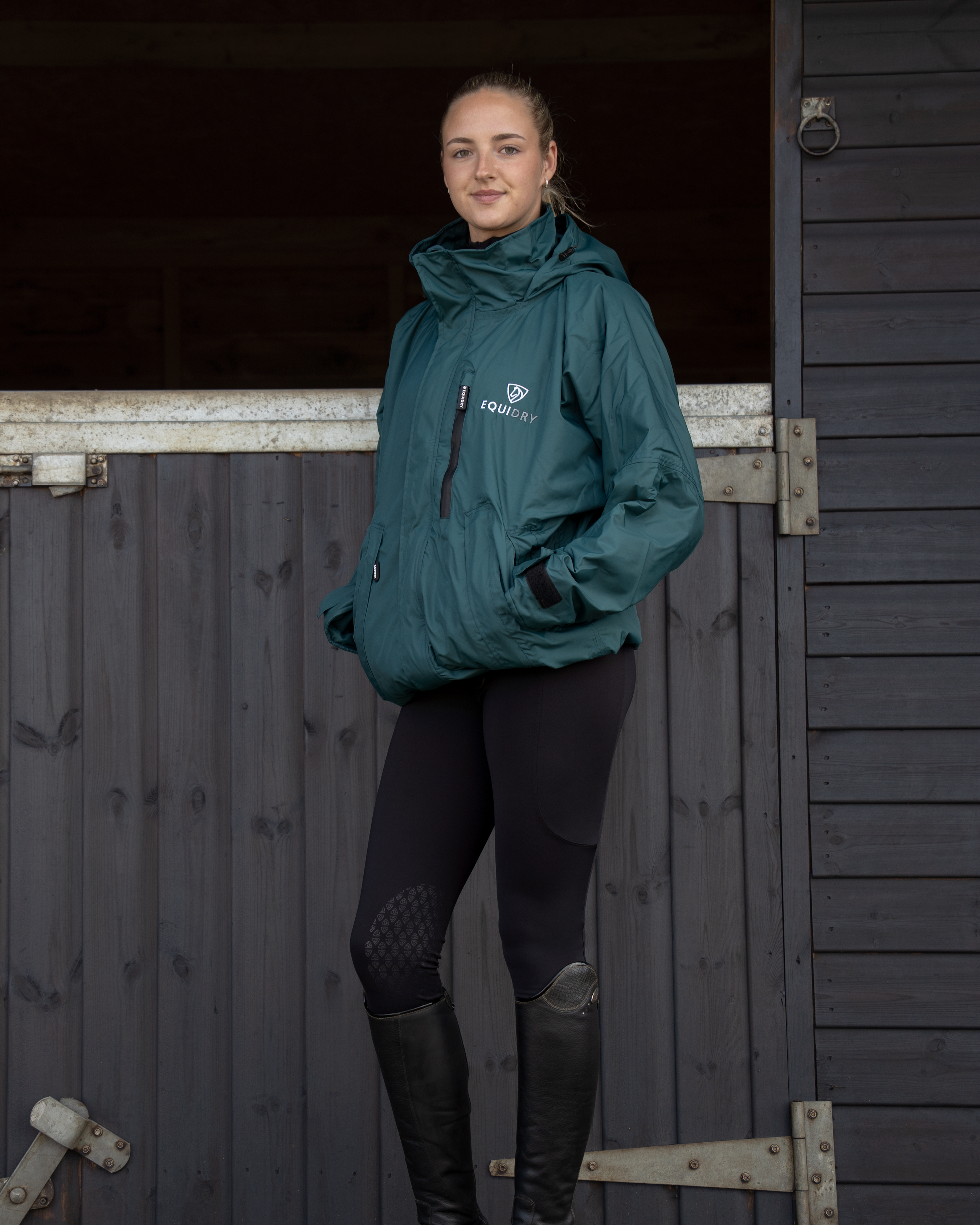 EQUIDRY Shortie Women's Thin Fleece Teal/Teal