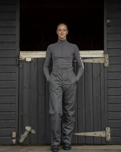 EQUIDRY Waterproof Trousers Fleece Lined Women's Grey