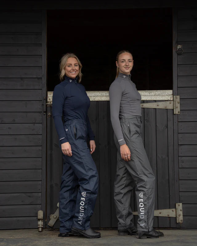 EQUIDRY Waterproof Trousers Fleece Lined Women's Grey
