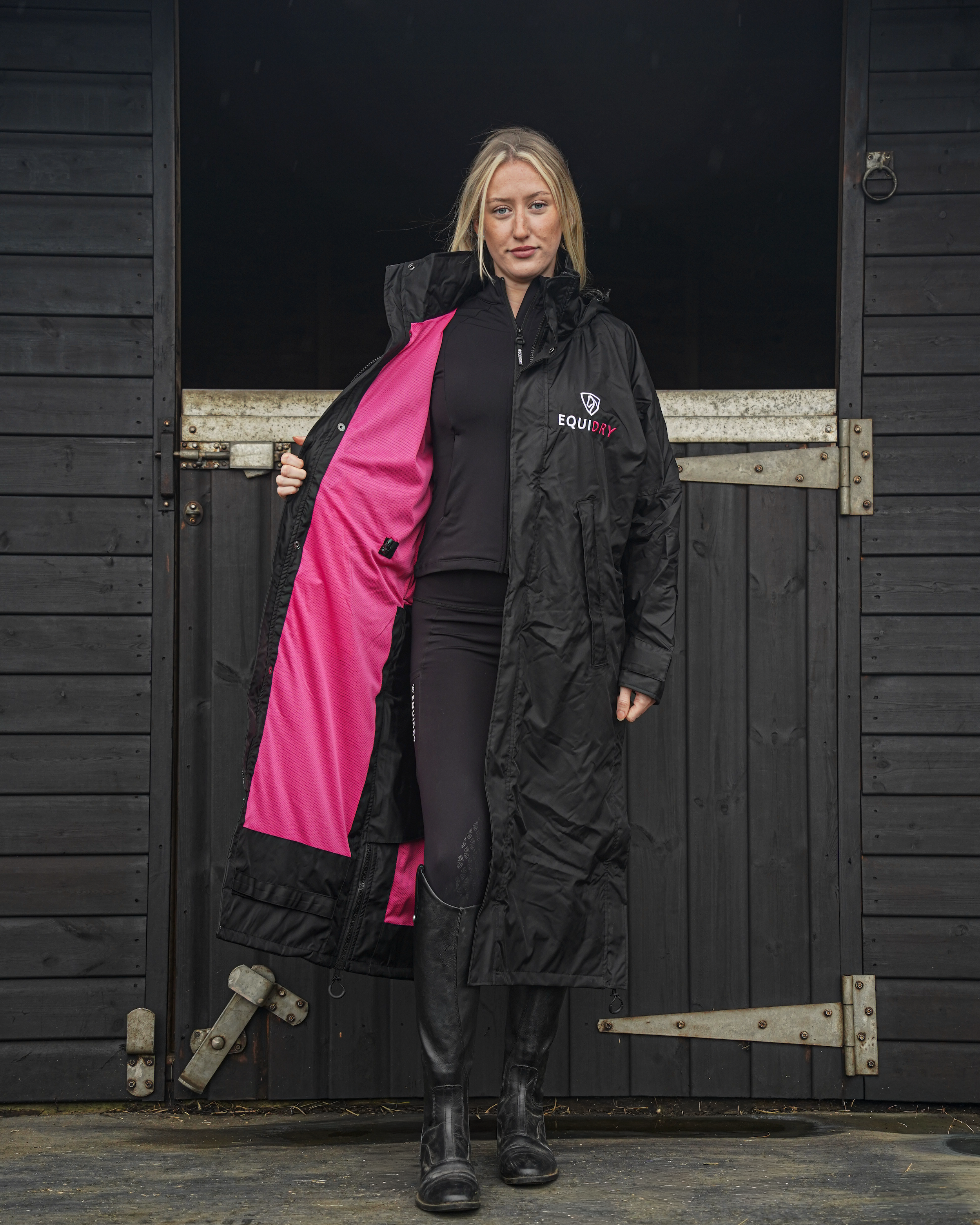 EQUIDRY Evolution Women's Mesh Lined Black/Peacock Pink