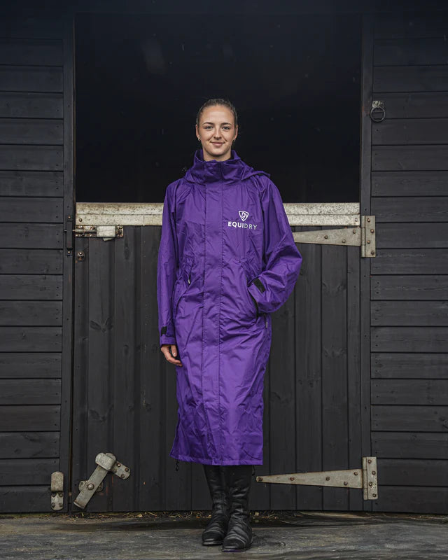EQUIDRY Women's Purple Waterproof Riding Coat - Equestrian Apparel