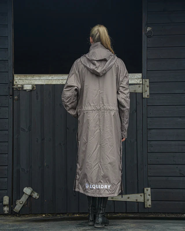 EQUIDRY Evolution Women's Taupe Coat: Waterproof, Mesh-Lined Equestrian Outerwear