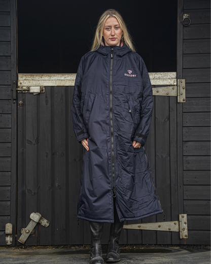 EQUIDRY Original Women's Thick Fleece Navy/Pale Pink