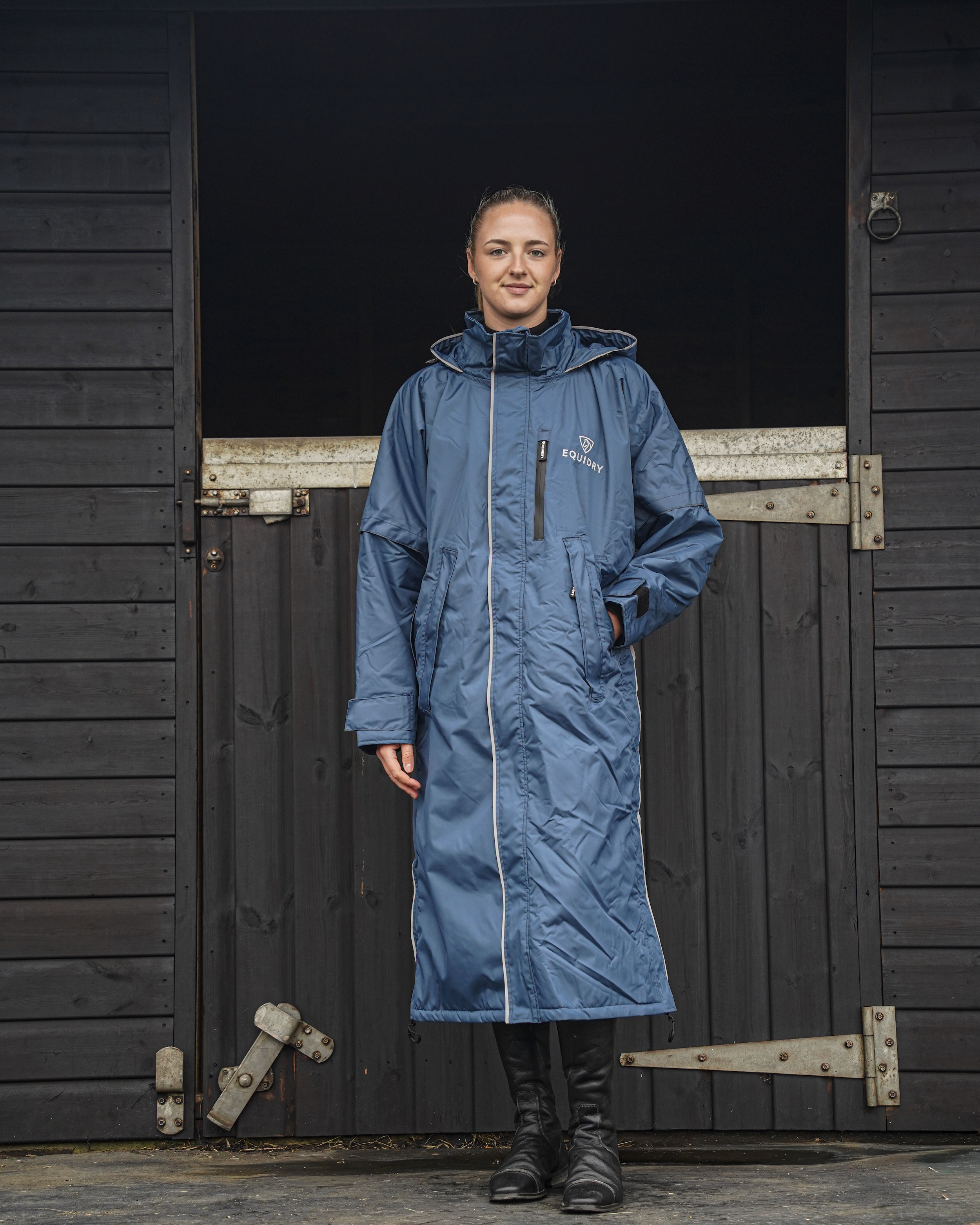 EQUIDRY Evolution Women's Thin Fleece Reflective Steel Blue