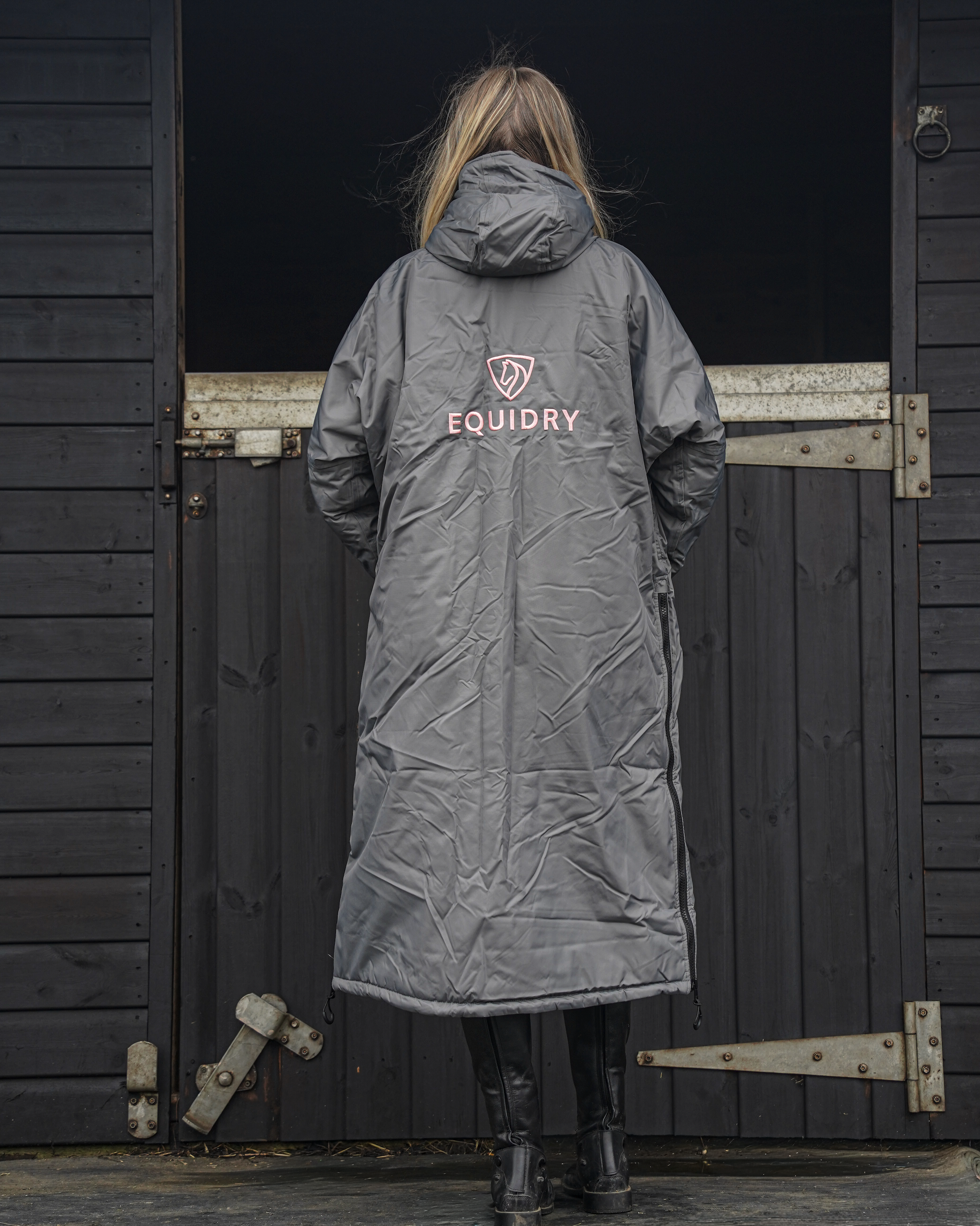 EQUIDRY Original Women's Thick Fleece Grey/Pale Pink