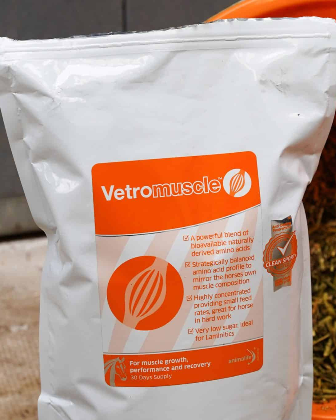 Animalife Vetromuscle Horse Supplement: Muscle Growth, Performance & Recovery Aid. Low Sugar Formula, 30 Day Supply
