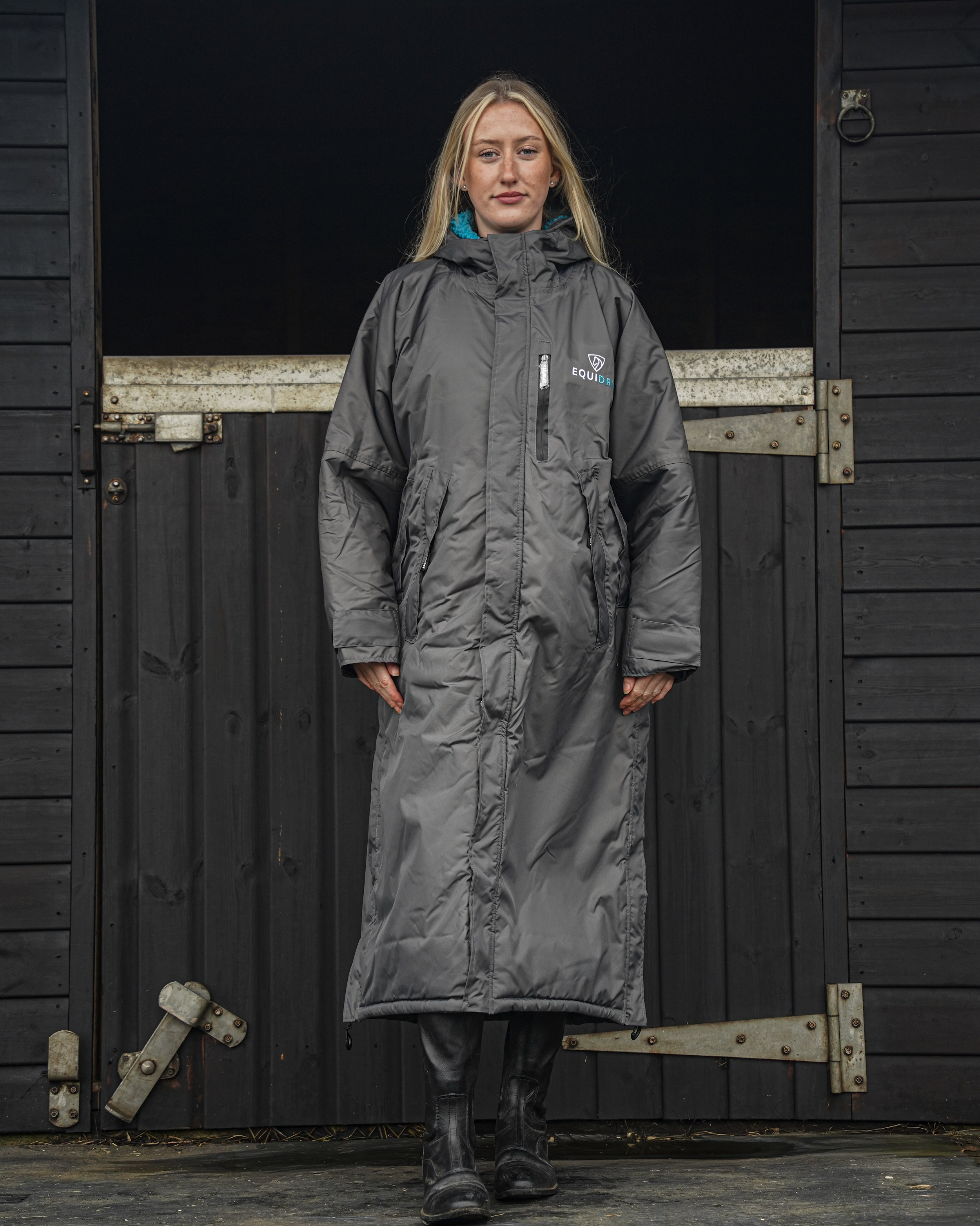 EQUIDRY Evolution Women's Thick Fleece Grey/Turquoise