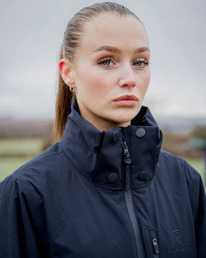 EQUIDRY Iris Waterproof Riding Jacket - Women's Navy | Equestrian Outerwear for Riders