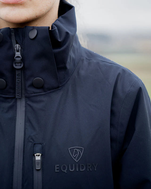 EQUIDRY IRIS Women's Waterproof Riding Jacket Navy | Warm & Protective Outerwear for Horse Riding