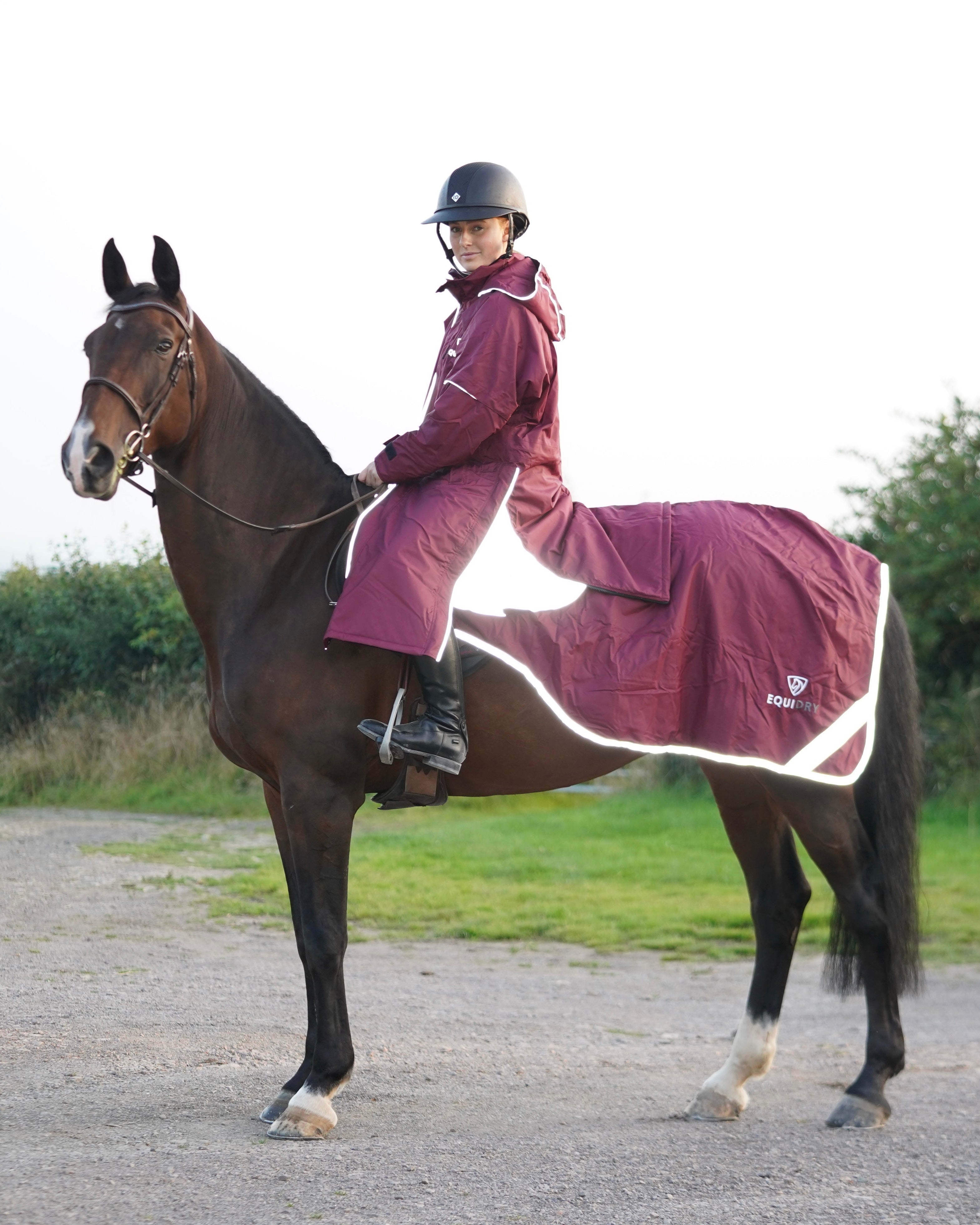 EQUIDRY Evolution Women's Thin Fleece Reflective Plum