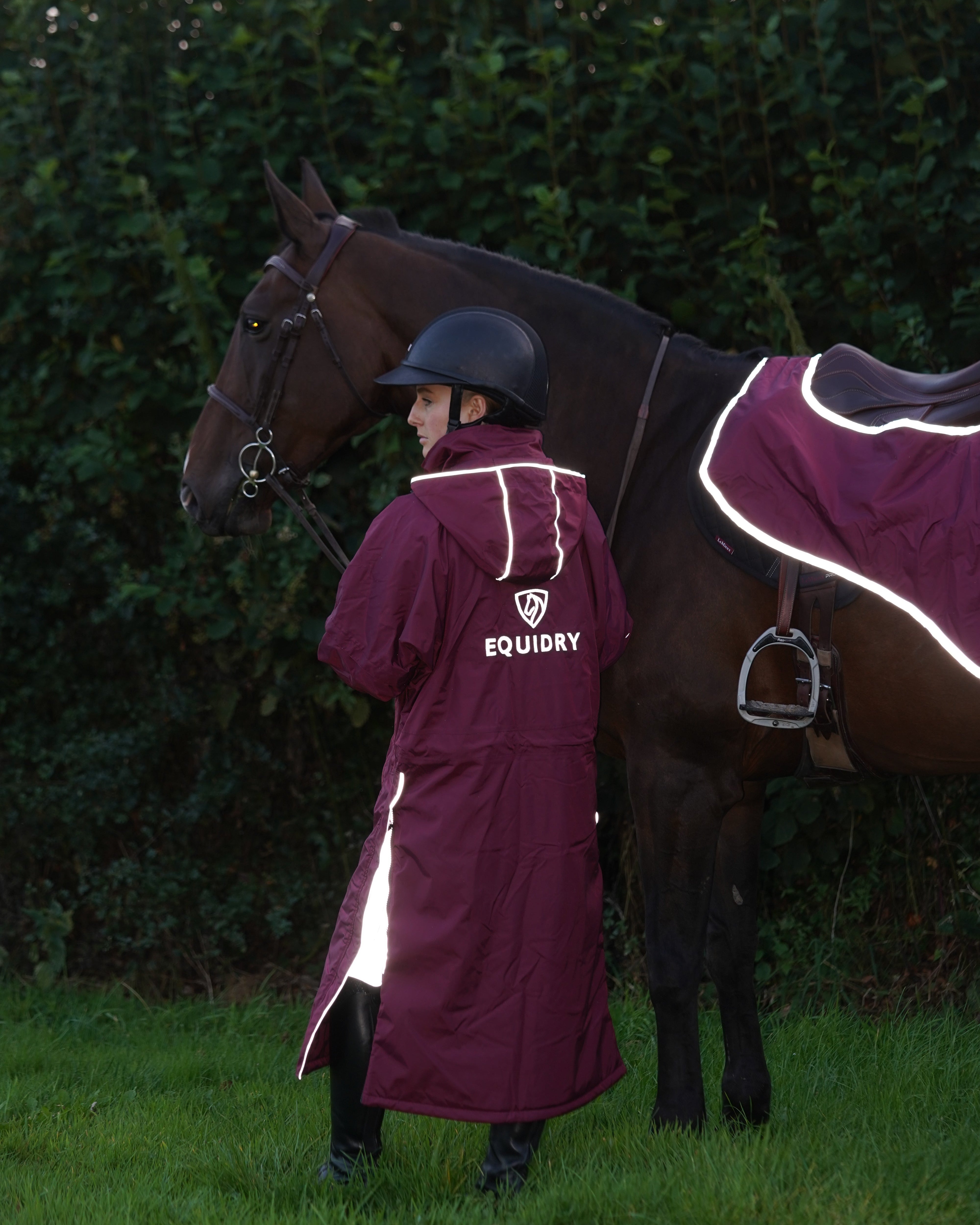 EQUIDRY Evolution Women's Thin Fleece Reflective Plum