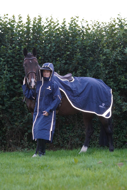 Equidry Women's Reflective Rain Coat with Horse. Stay Dry & Visible!
