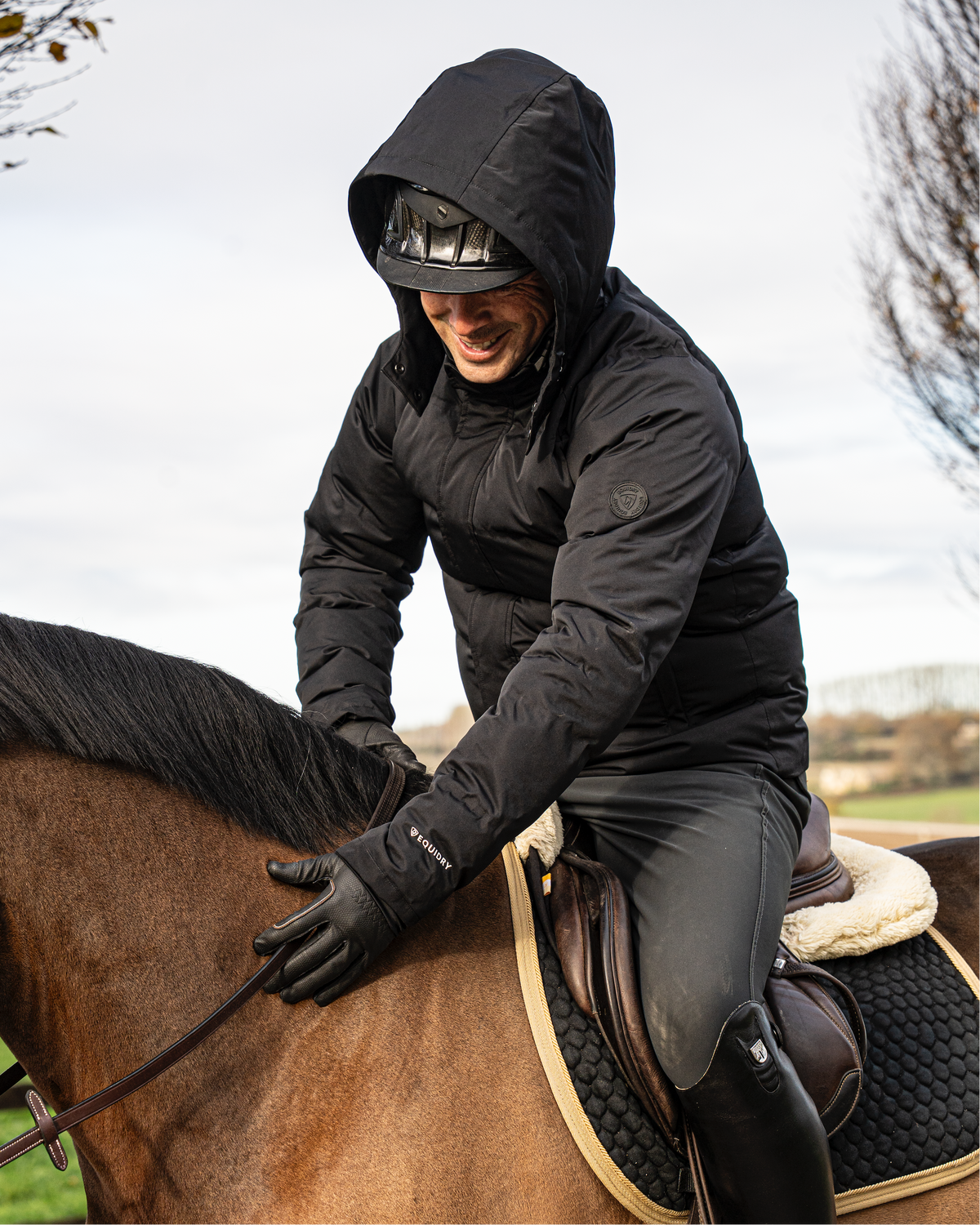 Tor Men's Waterproof Puffer Jacket Black EQUIDRY