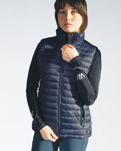 Woof Wear Heated Gilet - Navy Women's Equestrian Vest - Equiflair: Stay Warm & Stylish Riding!