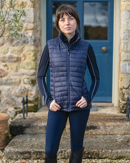 Woof Wear Heated Gilet Navy: Battery-Powered Vest for Warmth, Equestrian Apparel