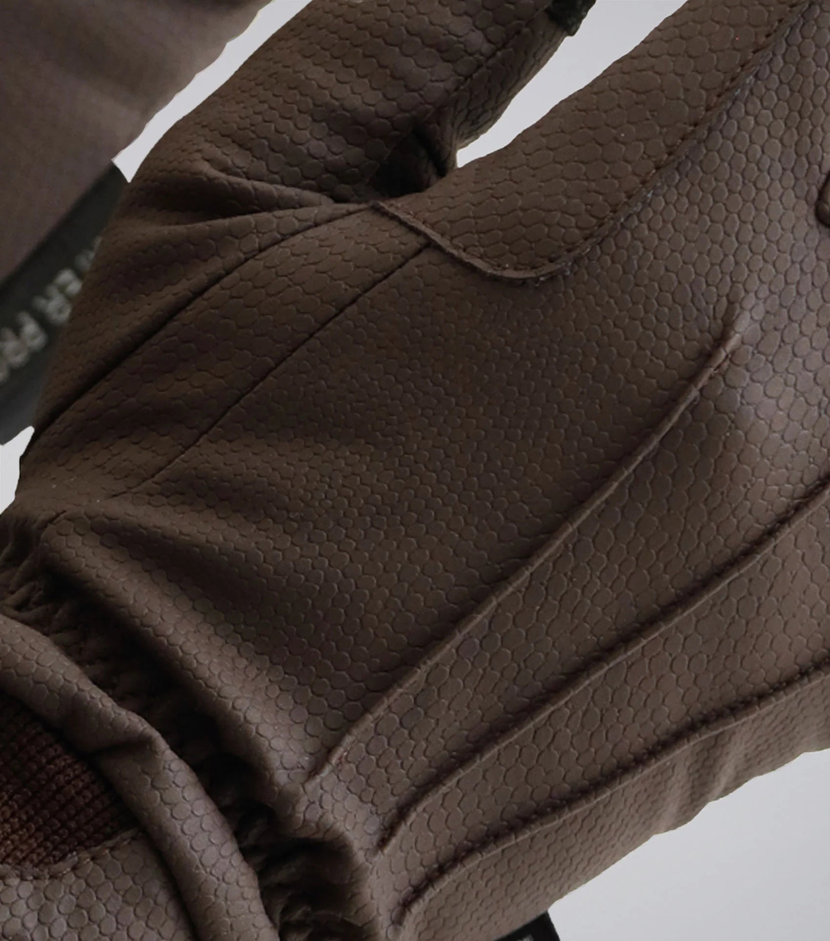 PREMIER EQUINE DAJOUR Waterproof Riding Gloves Brown - Close-up