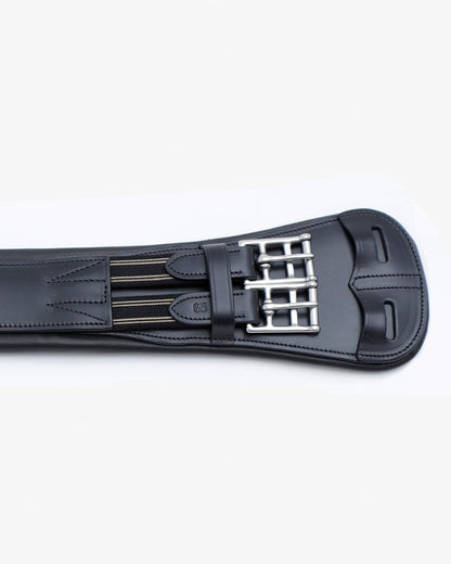 Premier Equine Davoli Black Leather Girth for Horse Riding Saddle