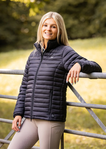 Woof Wear Heated Jacket Black - Equestrian Women's Insulated Winter Coat | Equiflair