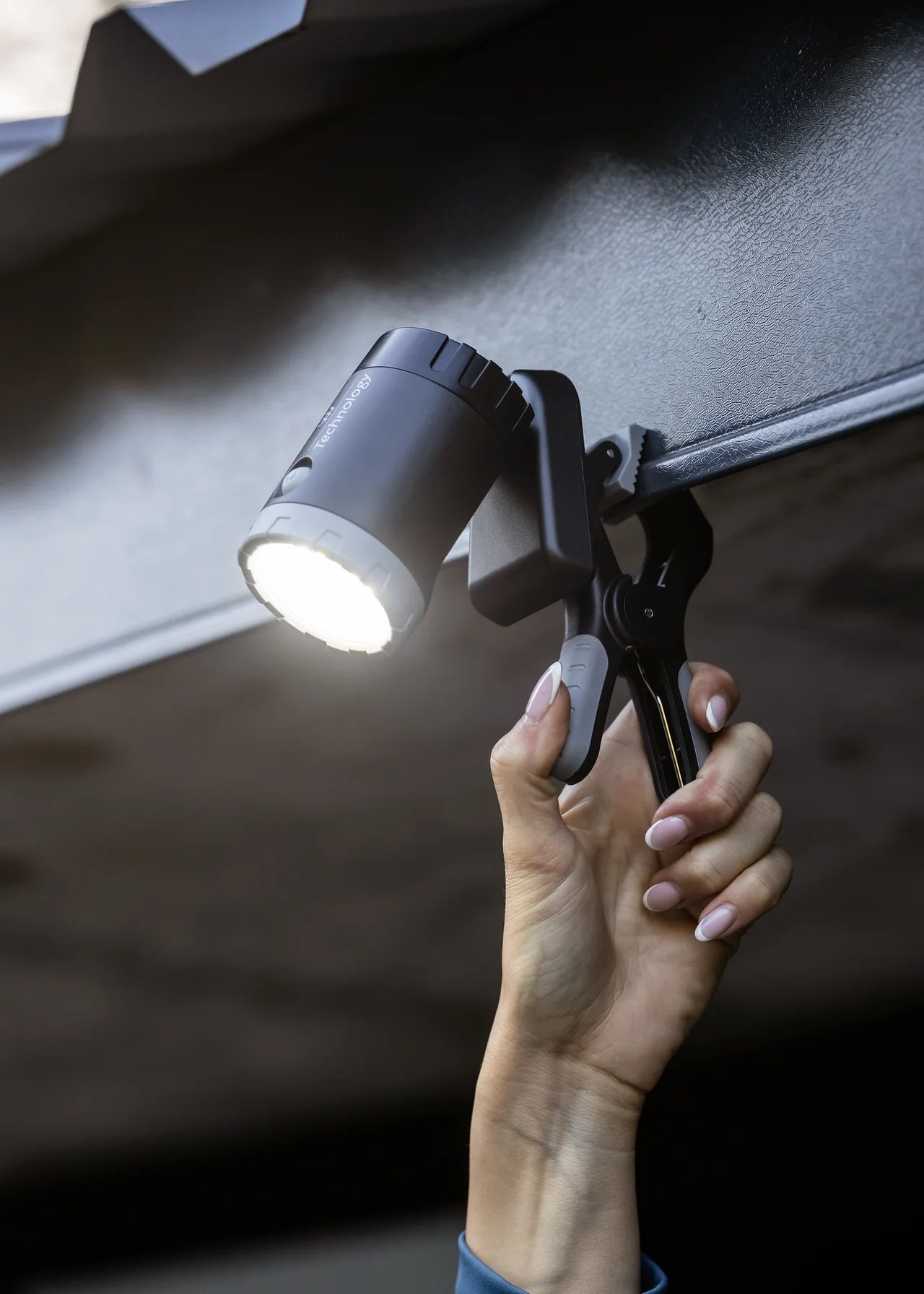 WOOF WEAR LED Work Light with Clamp Mounted. Equestrian Stable Lighting Solution. Rechargeable USB-C. Multi-Mount Light.