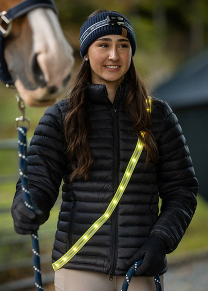 WOOF WEAR LED Sash Yellow: Equestrian Safety Light for Riders & Horses
