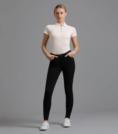 Premier Equine Delta Ladies Black Riding Breeches - Equestrian Apparel for Women