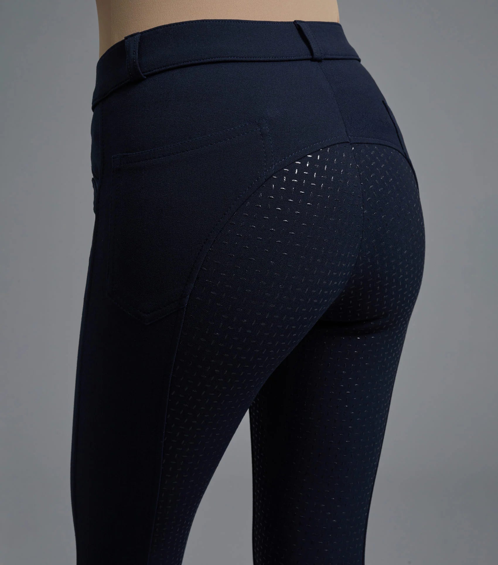 PREMIER EQUINE DELTA Ladies Navy Riding Breeches with Full Seat Gel - Equestrian Apparel