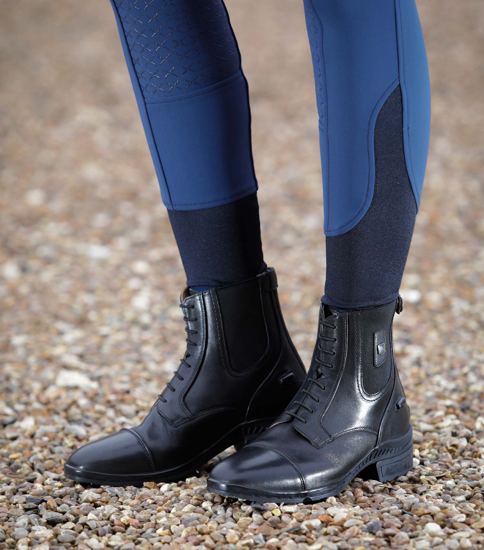 Premier Equine Denver Black Leather Riding Boots for Ladies | Equestrian Paddock Boots