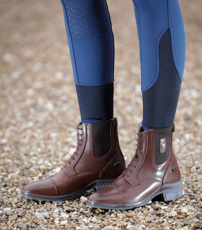 PREMIER EQUINE DENVER Ladies Brown Leather Paddock/Riding Boots for Equestrian Use