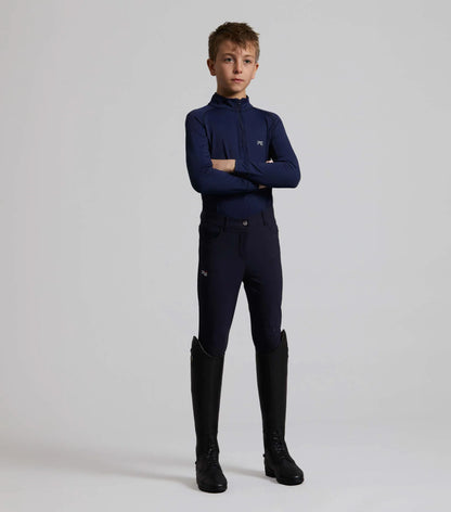 Premier Equine Derby Boys Riding Breeches - Navy Equestrian Apparel, Comfortable Fit