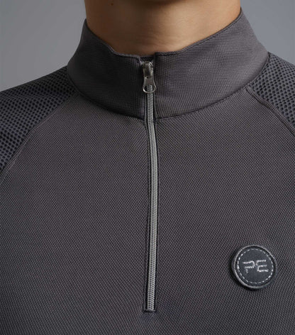 PREMIER EQUINE Ladies Sleeveless Riding Top - Technical Anthracite Grey Equestrian Apparel