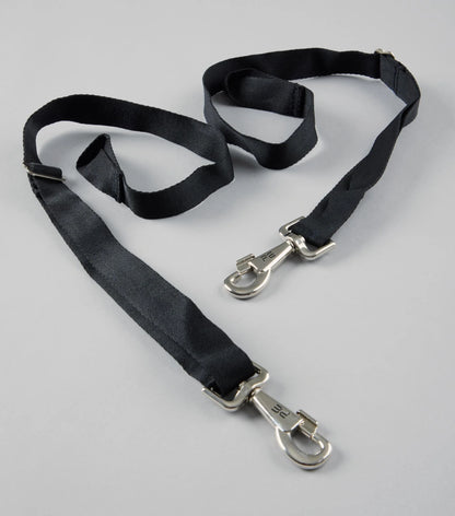 Premier Equine Detachable Leg Straps Black - Horse Nylon Straps Adjustable with Stainless Steel Clips Equiflair