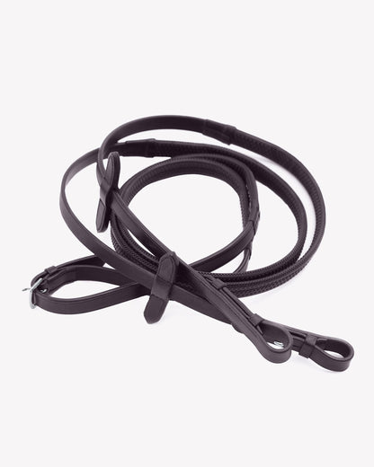 Premier Equine Diego Rubber Reins Brown